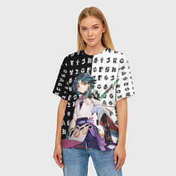 Футболка оверсайз женская СЯО - АДЕПТ ГЕНШИН ИМПАКТ, цвет: 3D-принт — фото 2