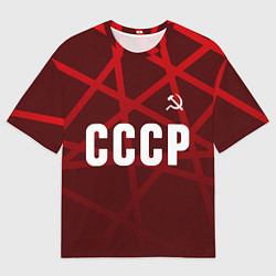 Футболка оверсайз женская СССР КРАСНЫЕ ЛИНИИ, цвет: 3D-принт