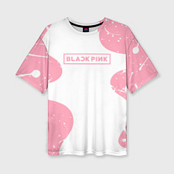 Женская футболка оверсайз Black pink