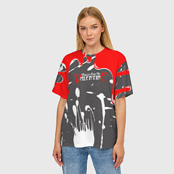 Футболка оверсайз женская Bullet For My Valentine потеки, цвет: 3D-принт — фото 2