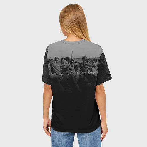 Женская футболка оверсайз Бабушка с флагом - С днем победы / 3D-принт – фото 4