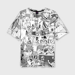 Женская футболка оверсайз Kuroko no Basket pattern