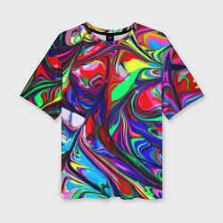 Женская футболка оверсайз Vanguard color pattern Expression