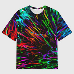 Футболка оверсайз женская Neon pattern Vanguard, цвет: 3D-принт