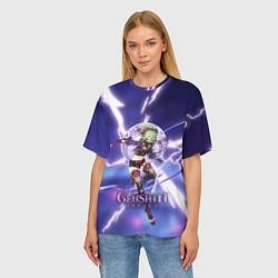 Футболка оверсайз женская Genshin Impact Kuki Shinobu, цвет: 3D-принт — фото 2