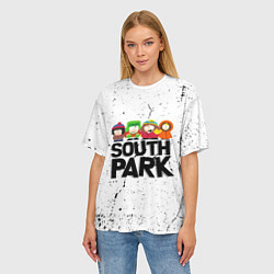 Футболка оверсайз женская Южный парк мультфильм - персонажи South Park, цвет: 3D-принт — фото 2