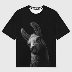 Футболка оверсайз женская Портрет милой ламы, цвет: 3D-принт