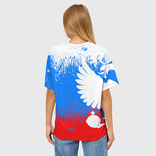 Женская футболка оверсайз Я русский герб / 3D-принт – фото 4