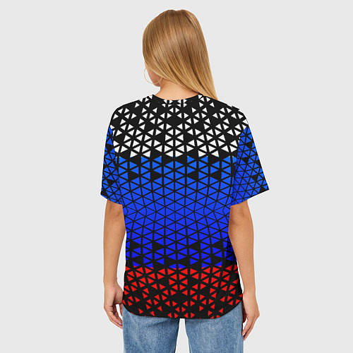 Женская футболка оверсайз Флаг russia / 3D-принт – фото 4