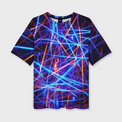 Футболка оверсайз женская Neon pattern Fashion 2055, цвет: 3D-принт