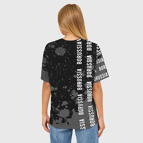 Женская футболка оверсайз BORUSSIA Брызги / 3D-принт – фото 4