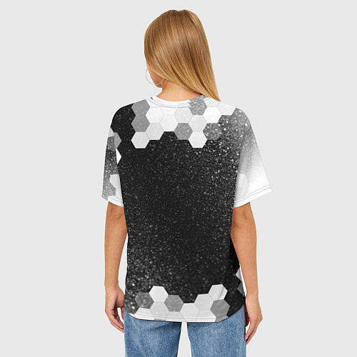 Женская футболка оверсайз ИНТЕР Inter - Графика / 3D-принт – фото 4