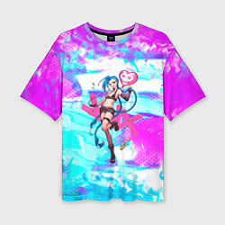 Женская футболка оверсайз JINX ДЖИНКС NEON