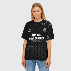 Футболка оверсайз женская Real Madrid Форма Champions, цвет: 3D-принт — фото 2