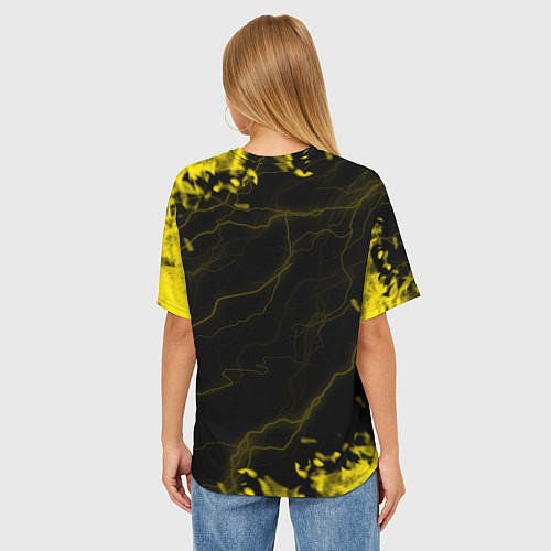 Женская футболка оверсайз Nirvana молнии / 3D-принт – фото 4