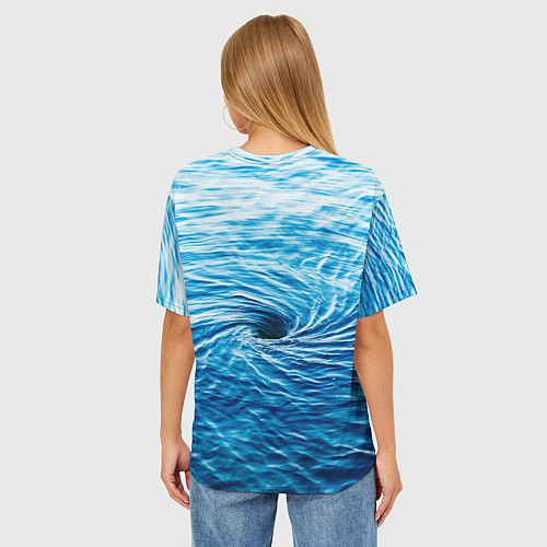 Женская футболка оверсайз Водоворот Океан / 3D-принт – фото 4