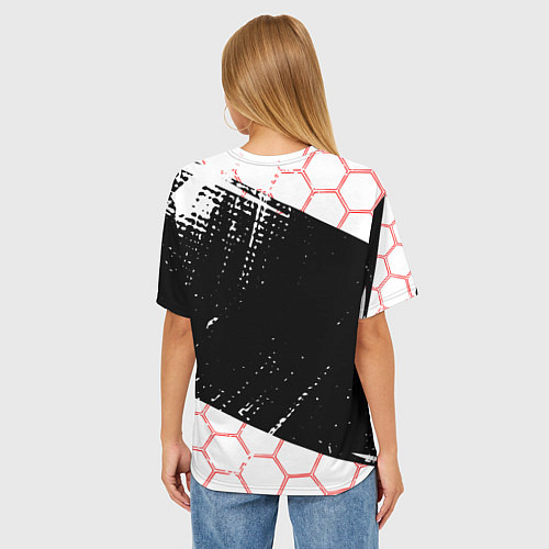 Женская футболка оверсайз RAINBOW SIX SIEGE 6 соты / 3D-принт – фото 4