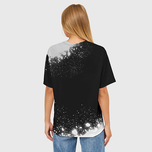 Женская футболка оверсайз Агата Кристи КОТ Краска / 3D-принт – фото 4