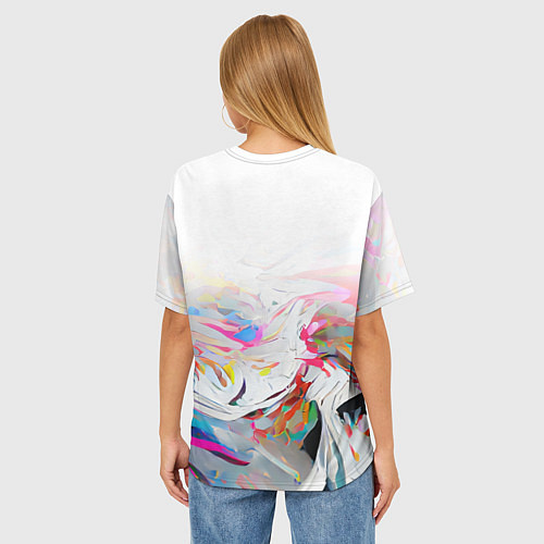 Женская футболка оверсайз Light vibe / 3D-принт – фото 4