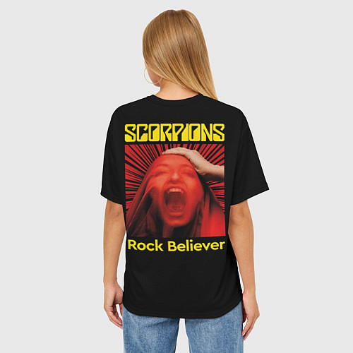 Женская футболка оверсайз Rock Believer / 3D-принт – фото 4