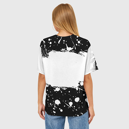 Женская футболка оверсайз Велиал сквад / 3D-принт – фото 4