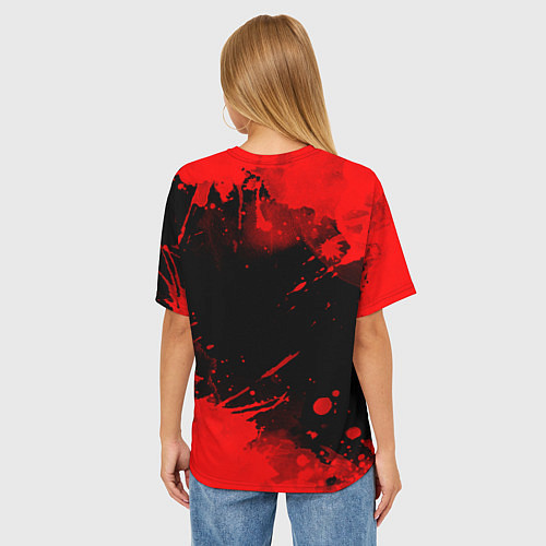 Женская футболка оверсайз КЛЕЙМО ЖЕРТВЫ - BERSERKБЕРСЕРК / 3D-принт – фото 4