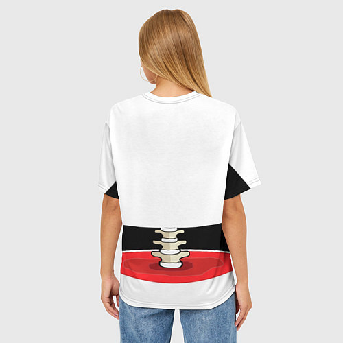 Женская футболка оверсайз Мясная Вырезка / 3D-принт – фото 4