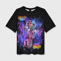 Футболка оверсайз женская Crazy Neon girl, цвет: 3D-принт