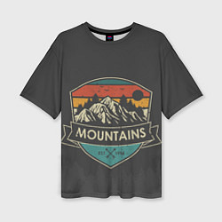 Женская футболка оверсайз Горы Mountains