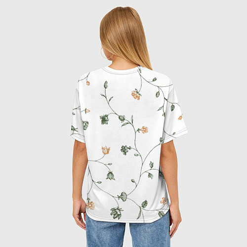 Женская футболка оверсайз Весенний вьюн / 3D-принт – фото 4