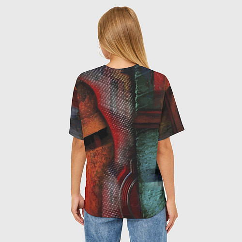 Женская футболка оверсайз Урбанистический паттерн Urban pattern / 3D-принт – фото 4