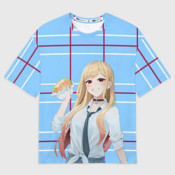 Женская футболка оверсайз МАРИН КИТАГАВА ШКОЛЬНАЯ ФОРМА