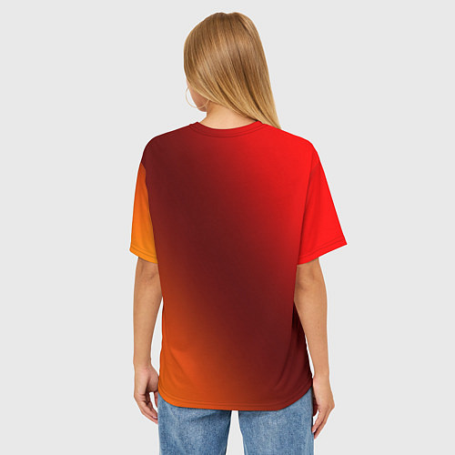 Женская футболка оверсайз HONDA RACING / 3D-принт – фото 4