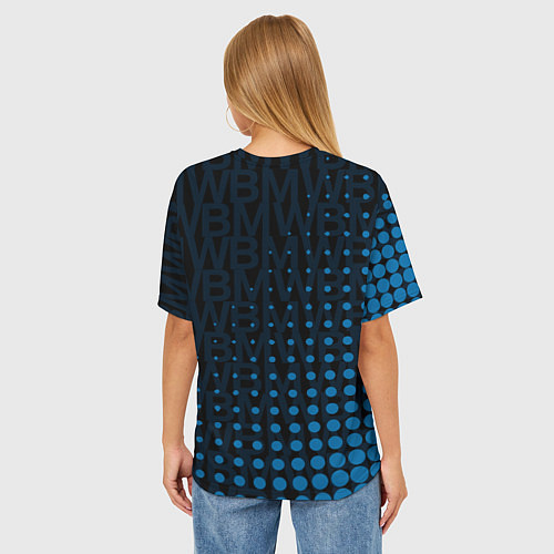 Женская футболка оверсайз Bmw Паттерн / 3D-принт – фото 4