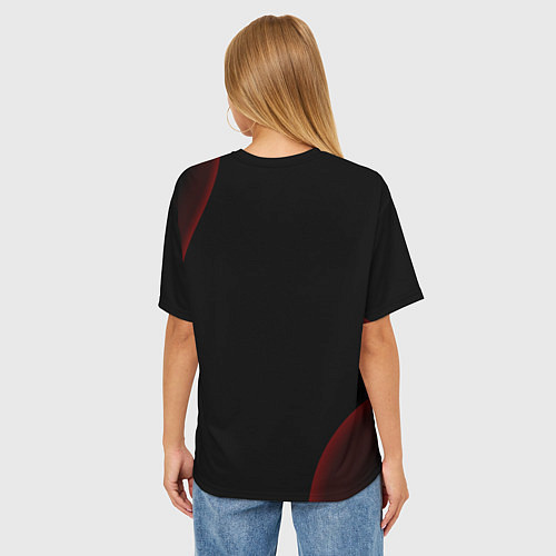 Женская футболка оверсайз Аниме Акира черный принт / 3D-принт – фото 4