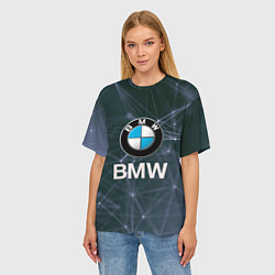 Футболка оверсайз женская БМВ - BMW Абстракция, цвет: 3D-принт — фото 2