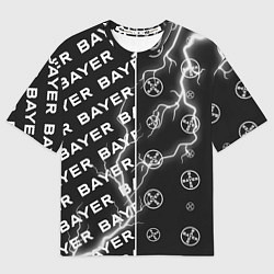 Футболка оверсайз женская BAYER - Молнии Паттерны, цвет: 3D-принт
