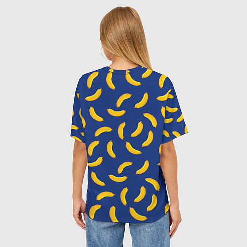 Женская футболка оверсайз Banana style Банана стайл, веселый банановый патте / 3D-принт – фото 4