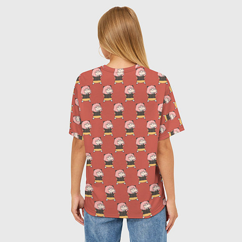 Женская футболка оверсайз Spу x Family Аня Форджер / 3D-принт – фото 4