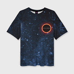 Женская футболка оверсайз Stellaris Black Hole Logo