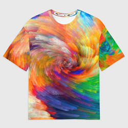 Футболка оверсайз женская MULTICOLORED SWIRLS, цвет: 3D-принт