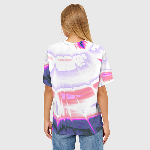 Женская футболка оверсайз Тай-дай Абстракция Tie-Dye / 3D-принт – фото 4