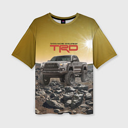 Женская футболка оверсайз Toyota Racing Development Desert Тойота в каменист
