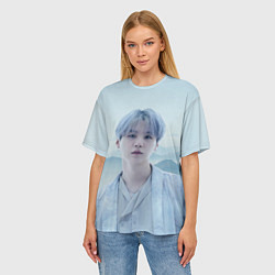 Футболка оверсайз женская MIN YOONGI BTS YET TO COME, цвет: 3D-принт — фото 2