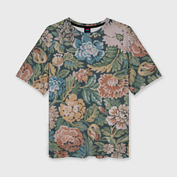 Женская футболка оверсайз Floral pattern Цветочный паттерн