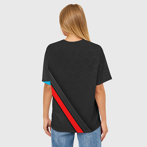 Женская футболка оверсайз Bmw - бмв Абстракция / 3D-принт – фото 4