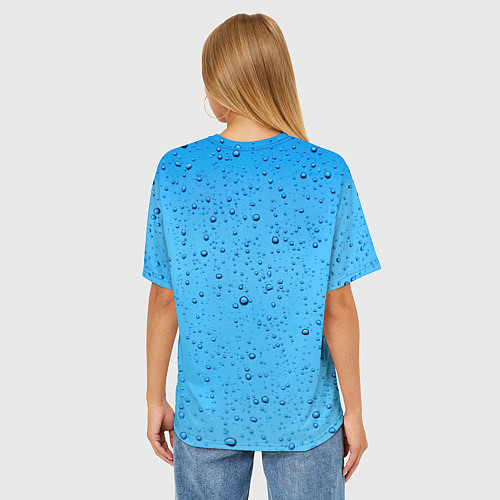 Женская футболка оверсайз Конденсат Капли / 3D-принт – фото 4