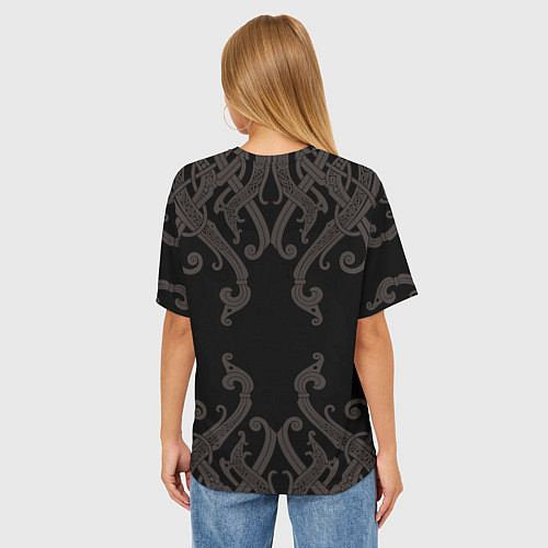 Женская футболка оверсайз Мои Боги меня рабом не назначали / 3D-принт – фото 4