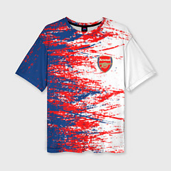 Футболка оверсайз женская Arsenal fc арсенал фк texture, цвет: 3D-принт