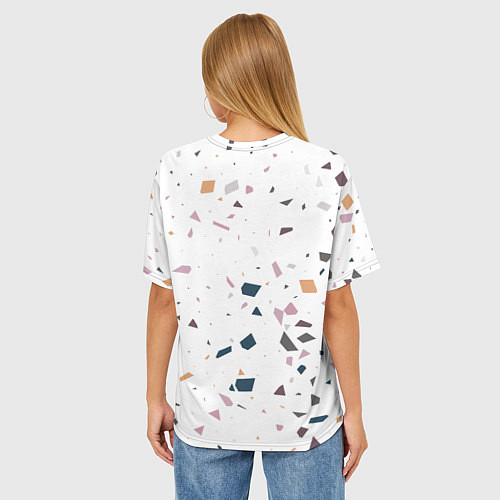 Женская футболка оверсайз TERRAZZO Theme / 3D-принт – фото 4
